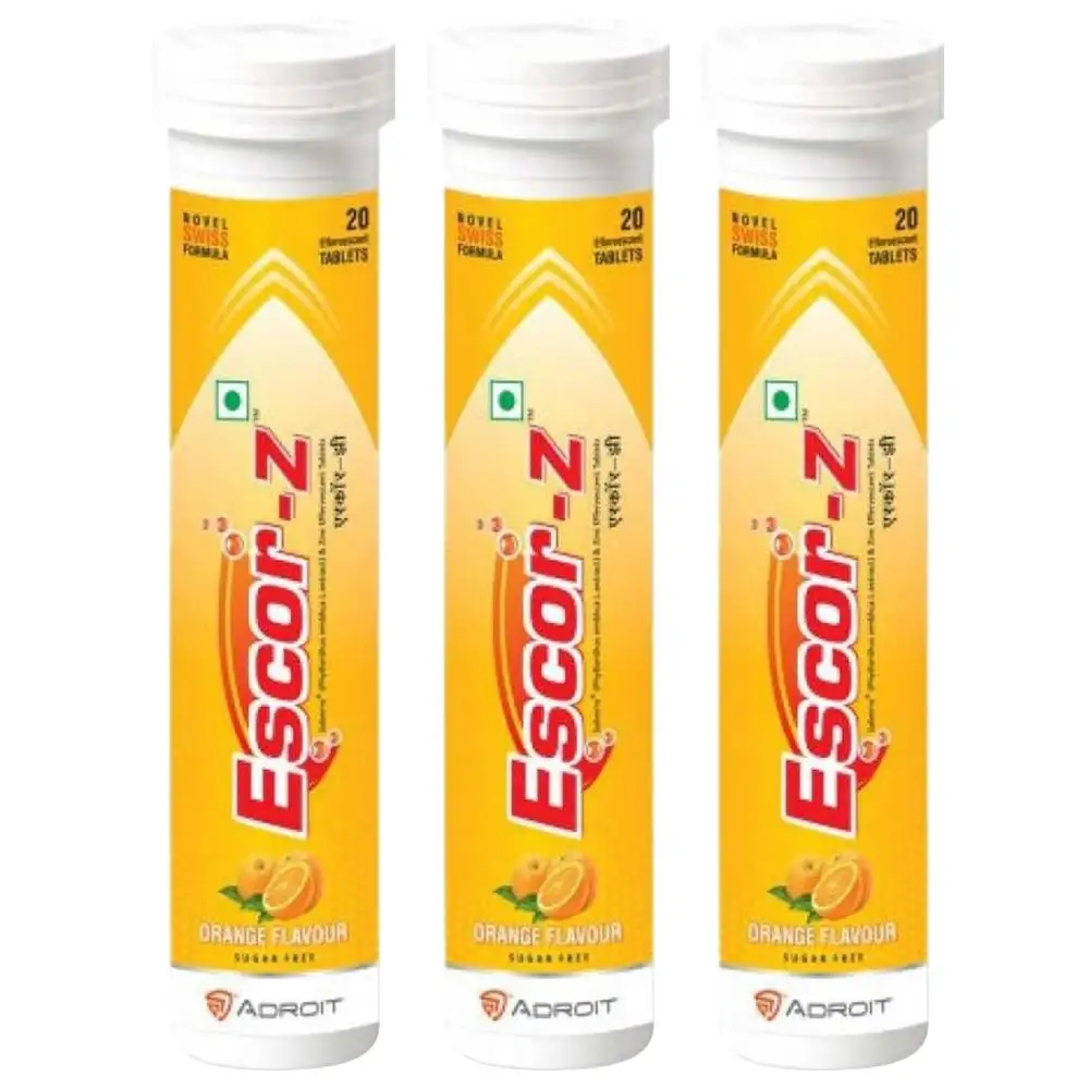 Escor-Z Effervescent,  20 tablet(s)  Orange Pack of 3