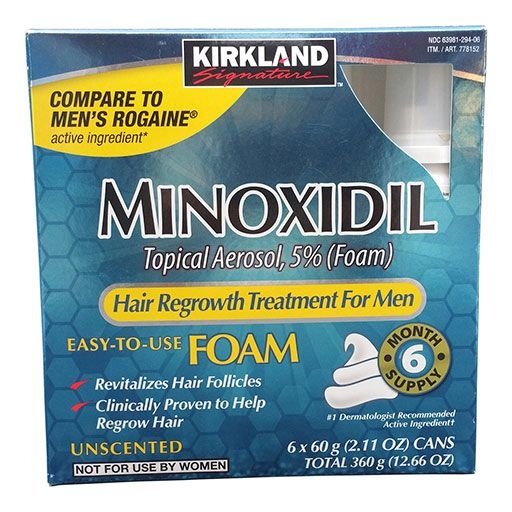 Kirkland Minoxidil Foam - 6 Month Supply