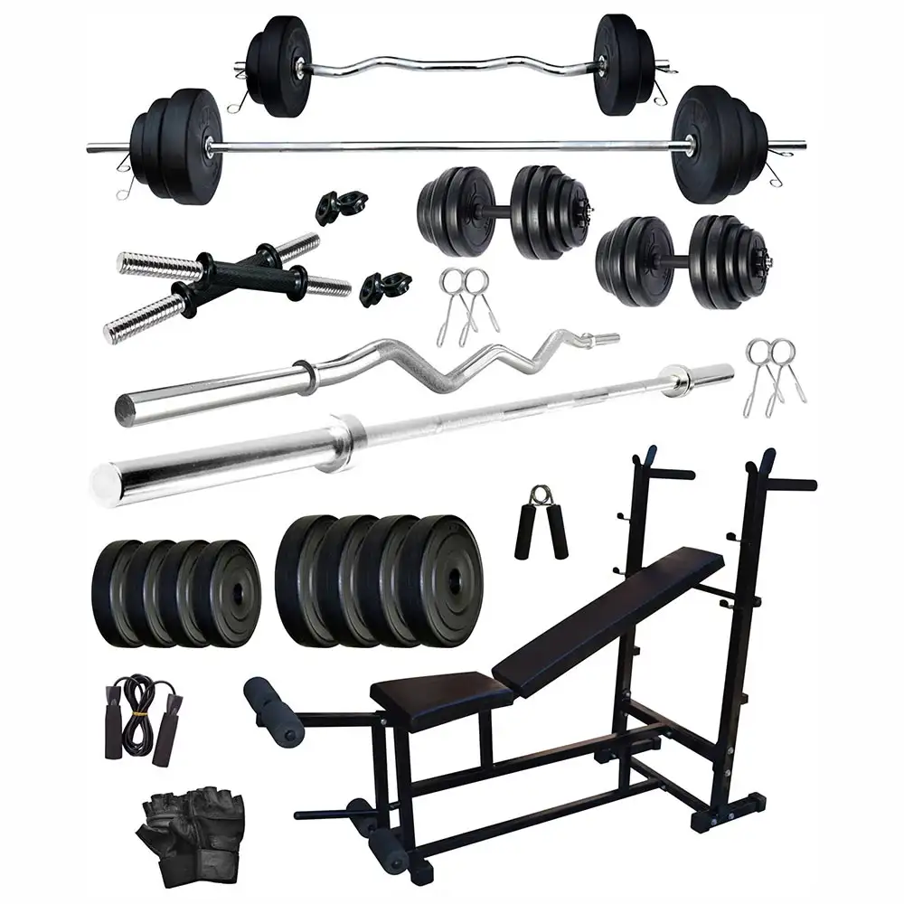 Fitmax PVC 48KG COMBO 25 WB SL Home Gym Kit