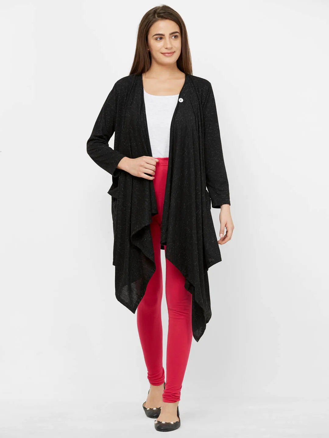 Mystere Paris Chic Maternity Cardigan - Black (XXL)