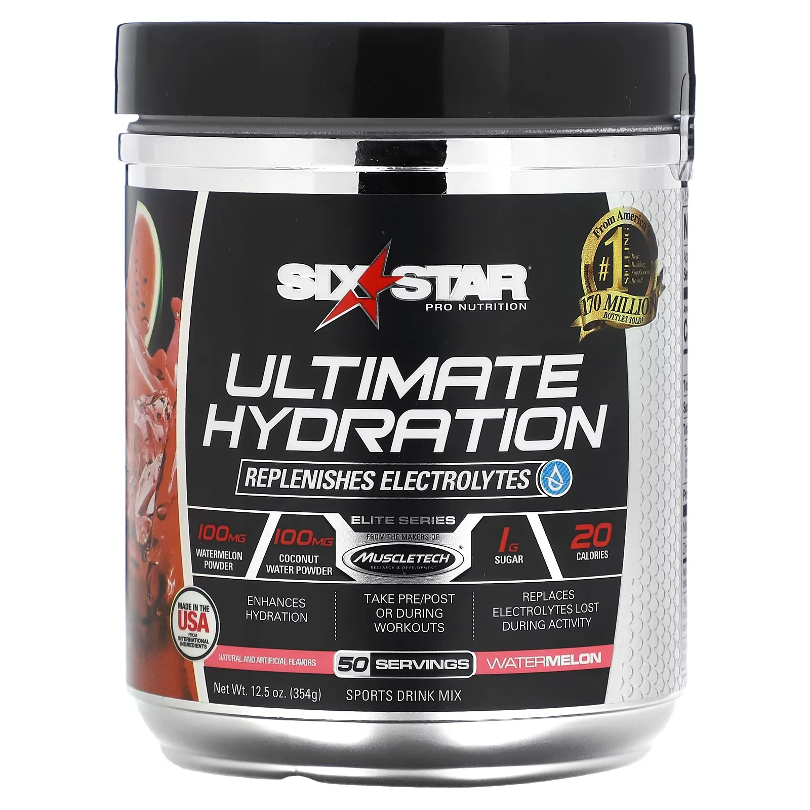 Elite Series, Ultimate Hydration, Watermelon, 12.5 oz (354 g)