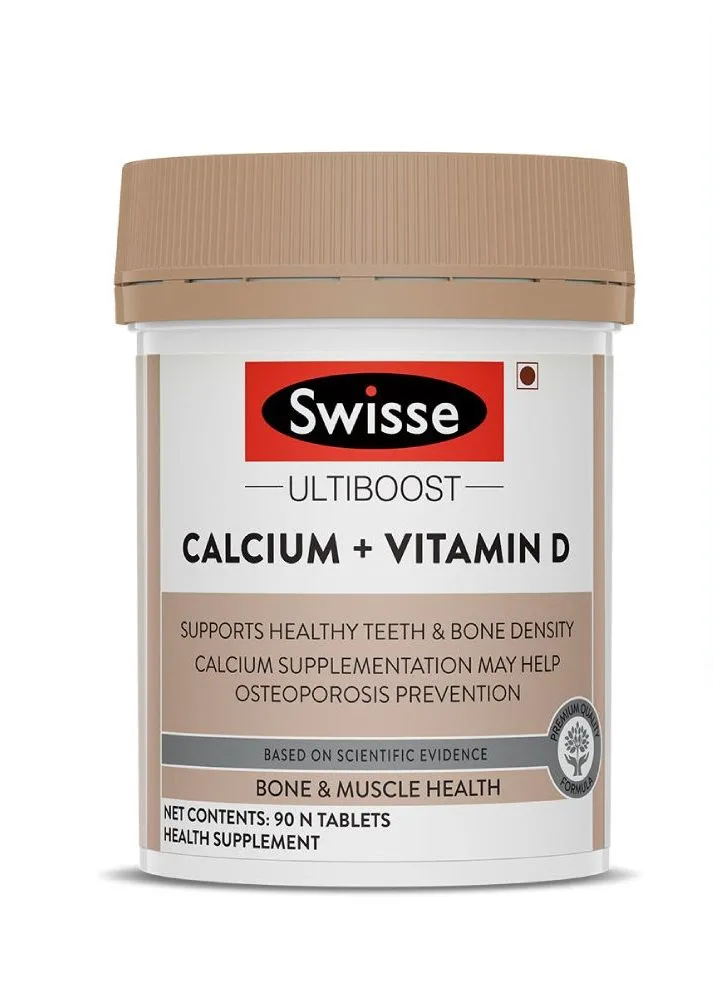 Swisse Calcium + Vitamin D Supplement for Immunity, Bones & Muscle Health