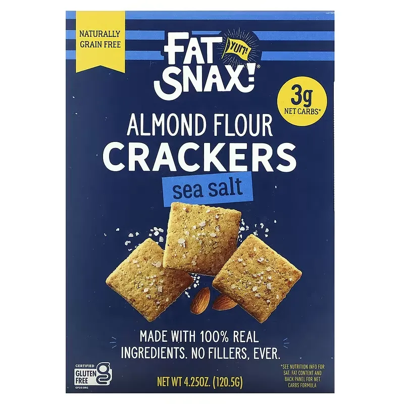 Almond Flour Crackers, Sea Salt, 4.25 oz (120.5 g)