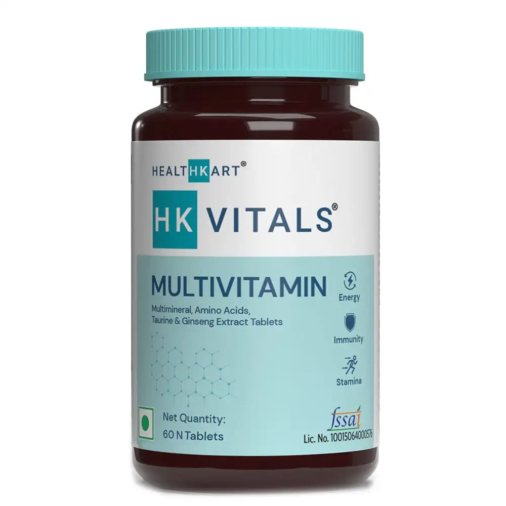 Healt HK Vitals Multivitamin with Multimineral,Taurine & Ginseng Extract,  60 tablet(s)  Unflavoured