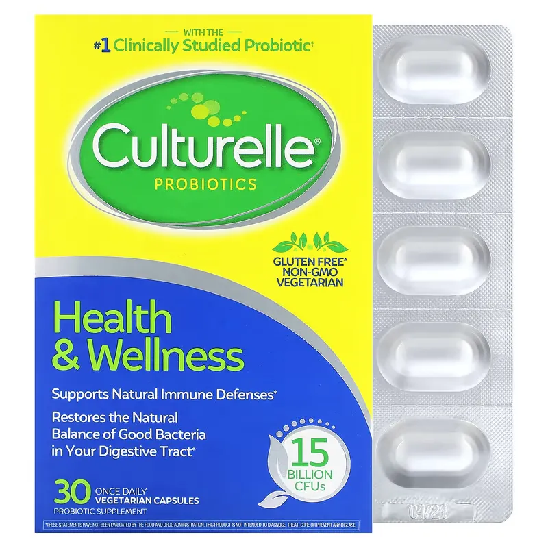 Probiotics, Health & Wellness, 15 Billion CFUs, 30 Once Daily Vegetarian Capsules