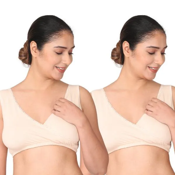 Morph Maternity Pack Of 2 Leak-Proof Sleep Nursing Bras - Nude