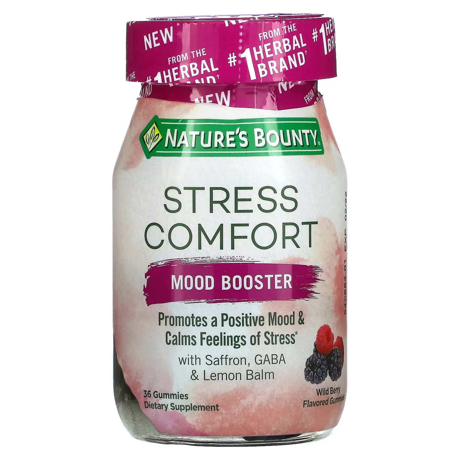 Stress Comfort, Mood Booster, Wild Berry, 36 Gummies