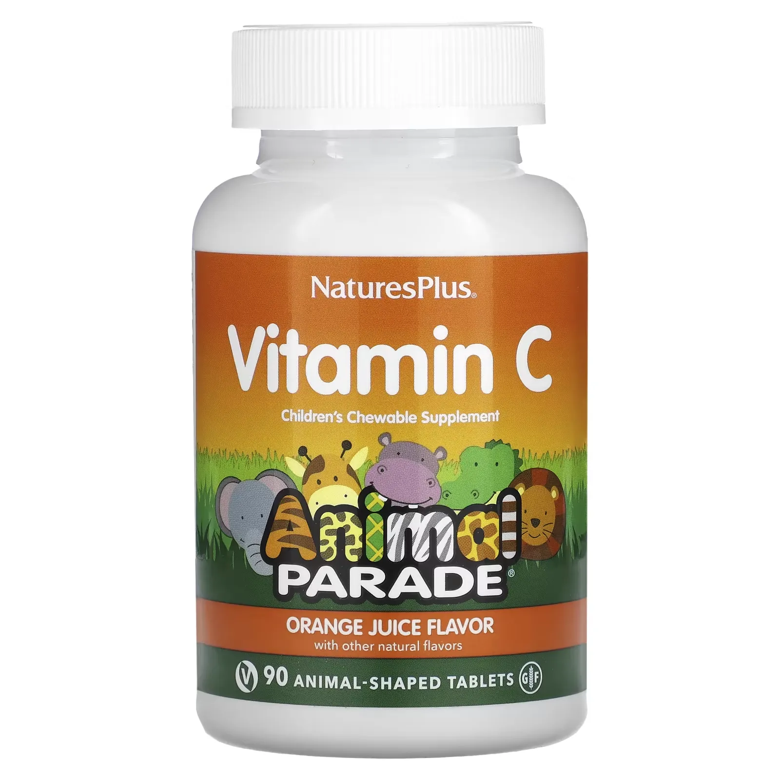 Source of Life, Animal Parade, Vitamin C,  Orange Juice, 90 Animal-Shaped Tablets