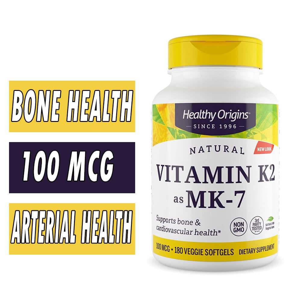 Healthy Origins Vitamin K2 as MK7 (Veggie Softgels)