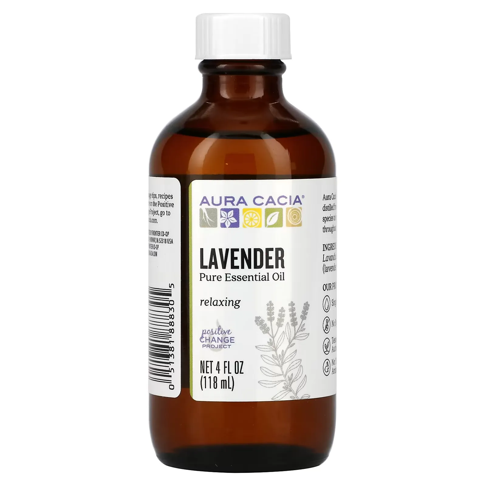 Pure Essential Oil, Lavender, 4 fl oz (118 ml)