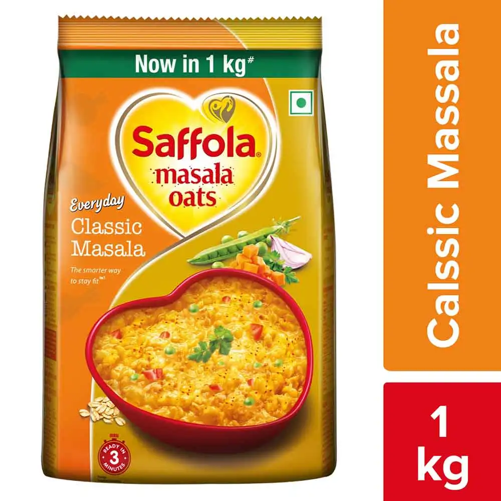 Saffola Masala Oats,  1 kg  Classic Masala