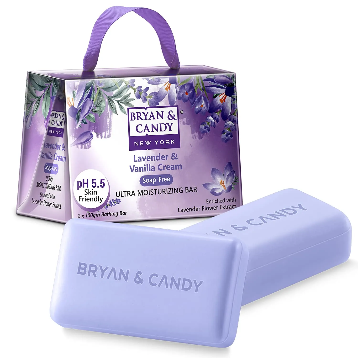 BRYAN & CANDY Lavender & Vanilla Cream Ulta Moisturizing Bathing Bar pH 5.5