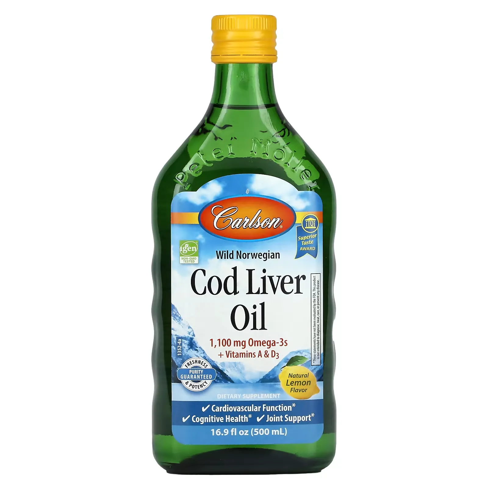 Wild Norwegian, Cod Liver Oil, Natural Lemon , 16.9 fl oz (500 ml)