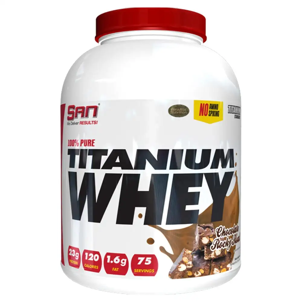 SAN 100% Pure Titanium Whey,  4.98 lb  Chocolate Rocky Road