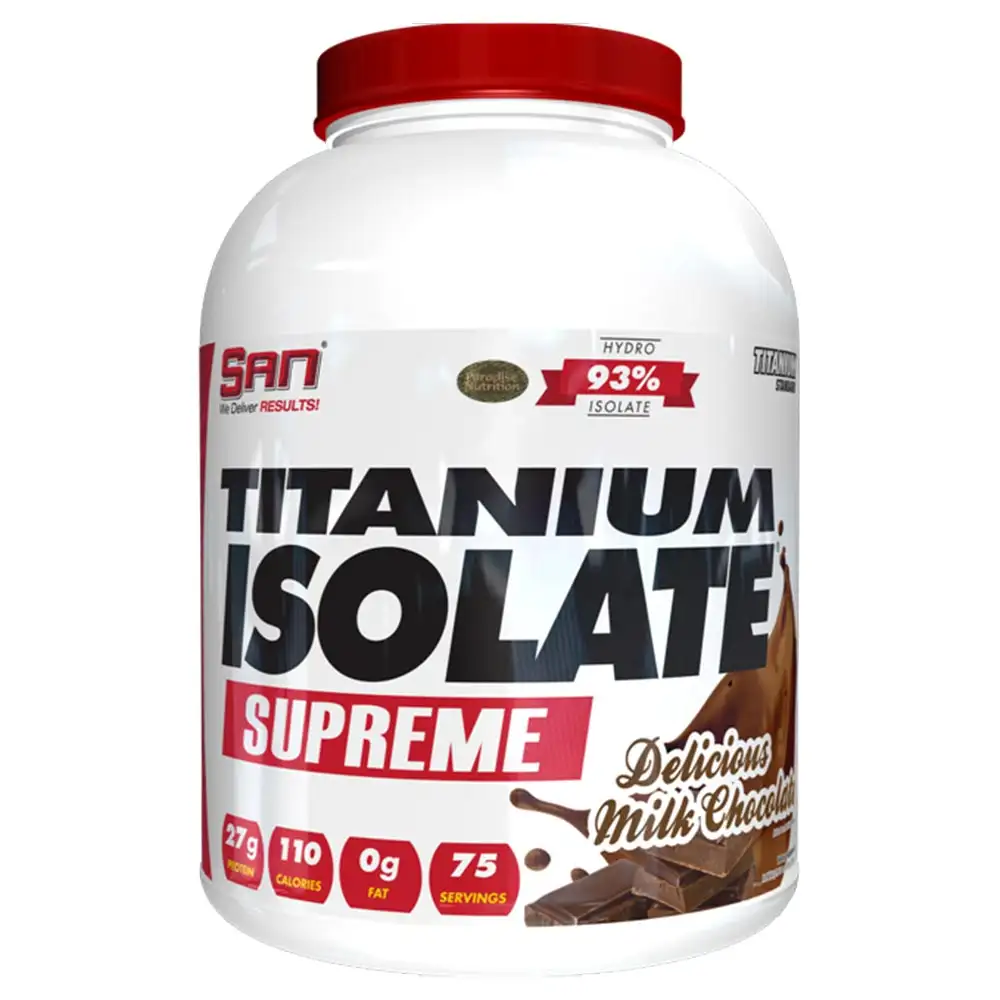 SAN Titanium Isolate Supreme,  5 lb  Delicious Milk Chocolate