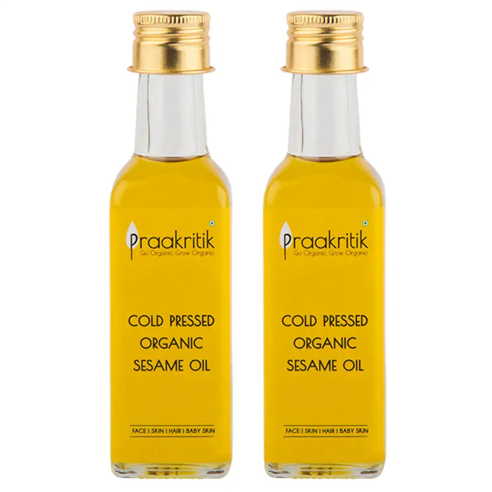 Praakritik Organic Cold Pressed Sesame Oil (Pack of 2),  100 ml