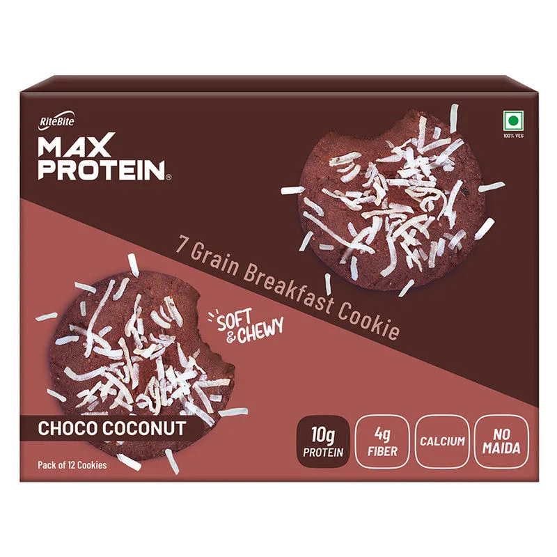 RiteBite Max Protein Cookies - Choco Coconut - Pack Of 12