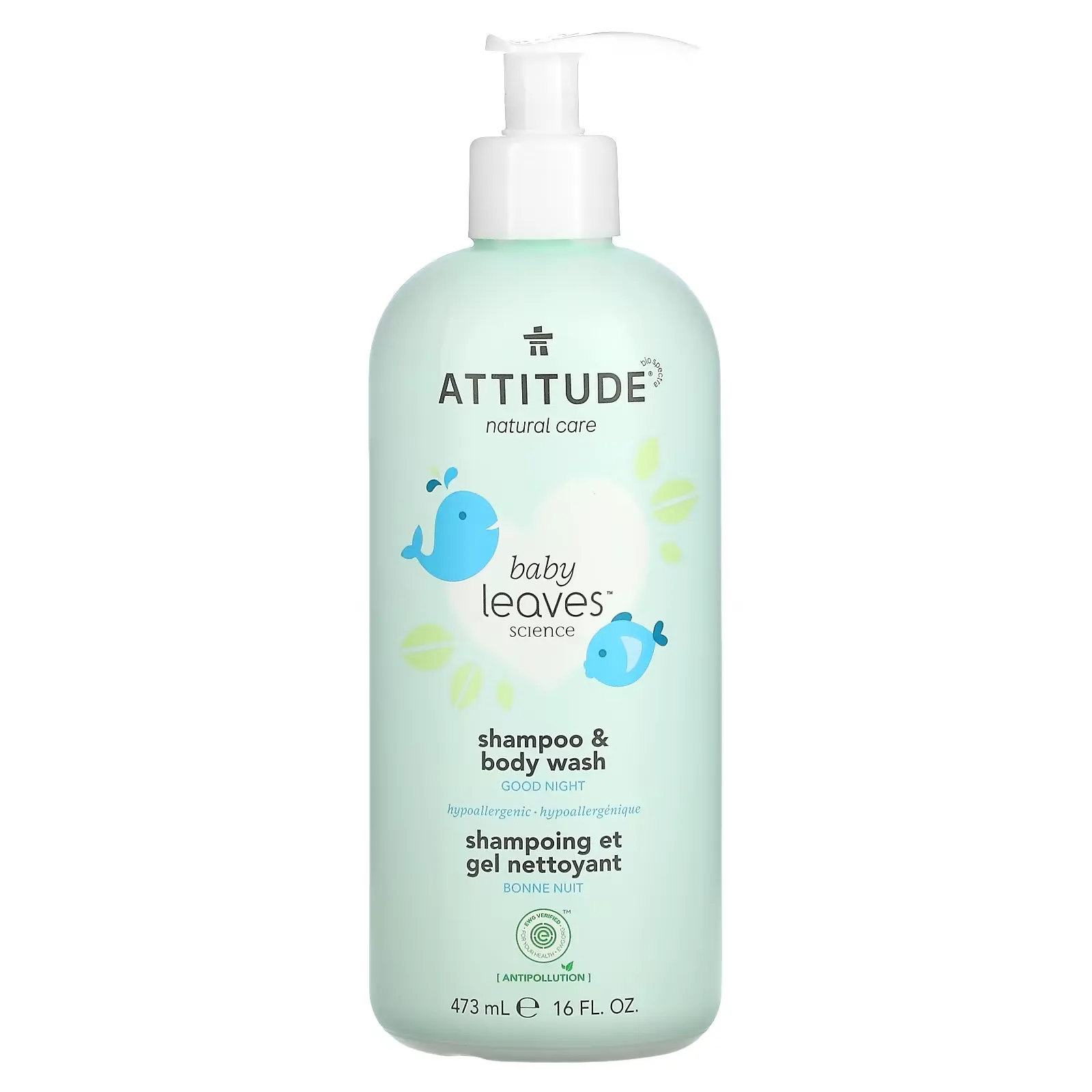 Baby Leaves Science, Shampoo & Body Wash, Good Night, 16 fl oz (473 ml)