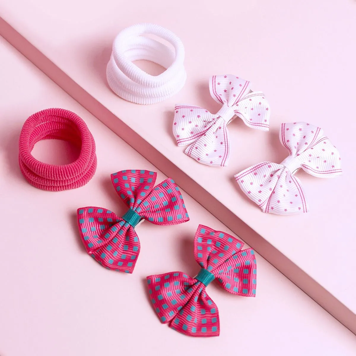 Lil' Star By Ayesha Kids Pink Bow Hair Accessory Set