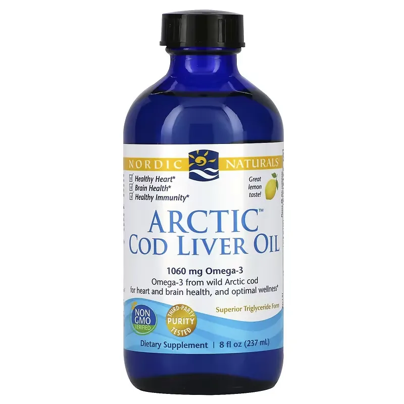 Arctic Cod Liver Oil, Lemon, 8 fl oz (237 ml)