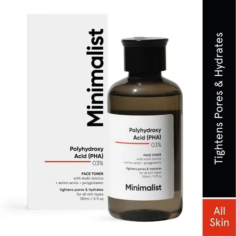 Minimalist 3% PHA Face Toner With Multi Biotics For Minimizing Pore Size & Hydrating Skin