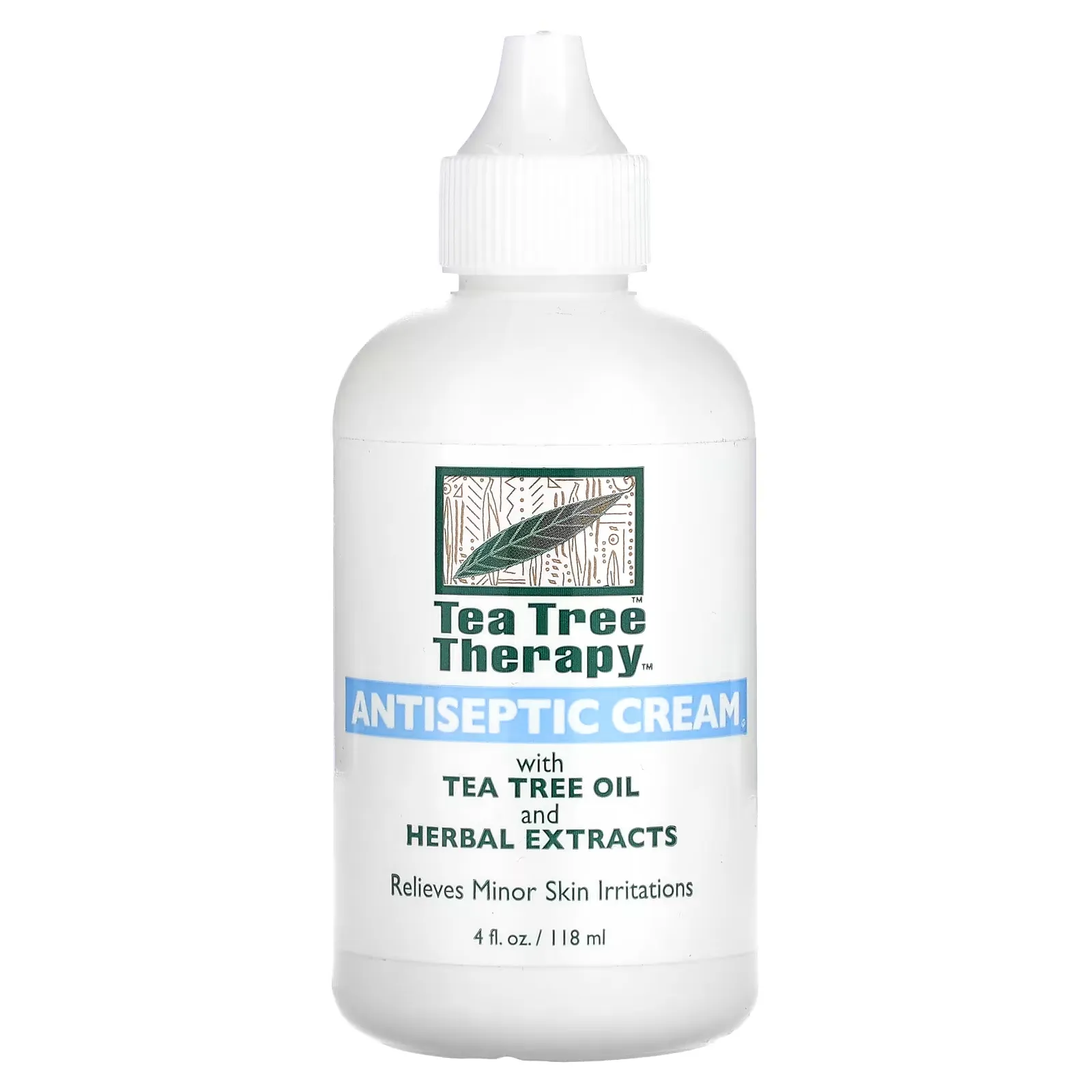 Antiseptic Cream, with Tea Tree Oil and Herbal Extracts, 4 fl oz (118 ml)