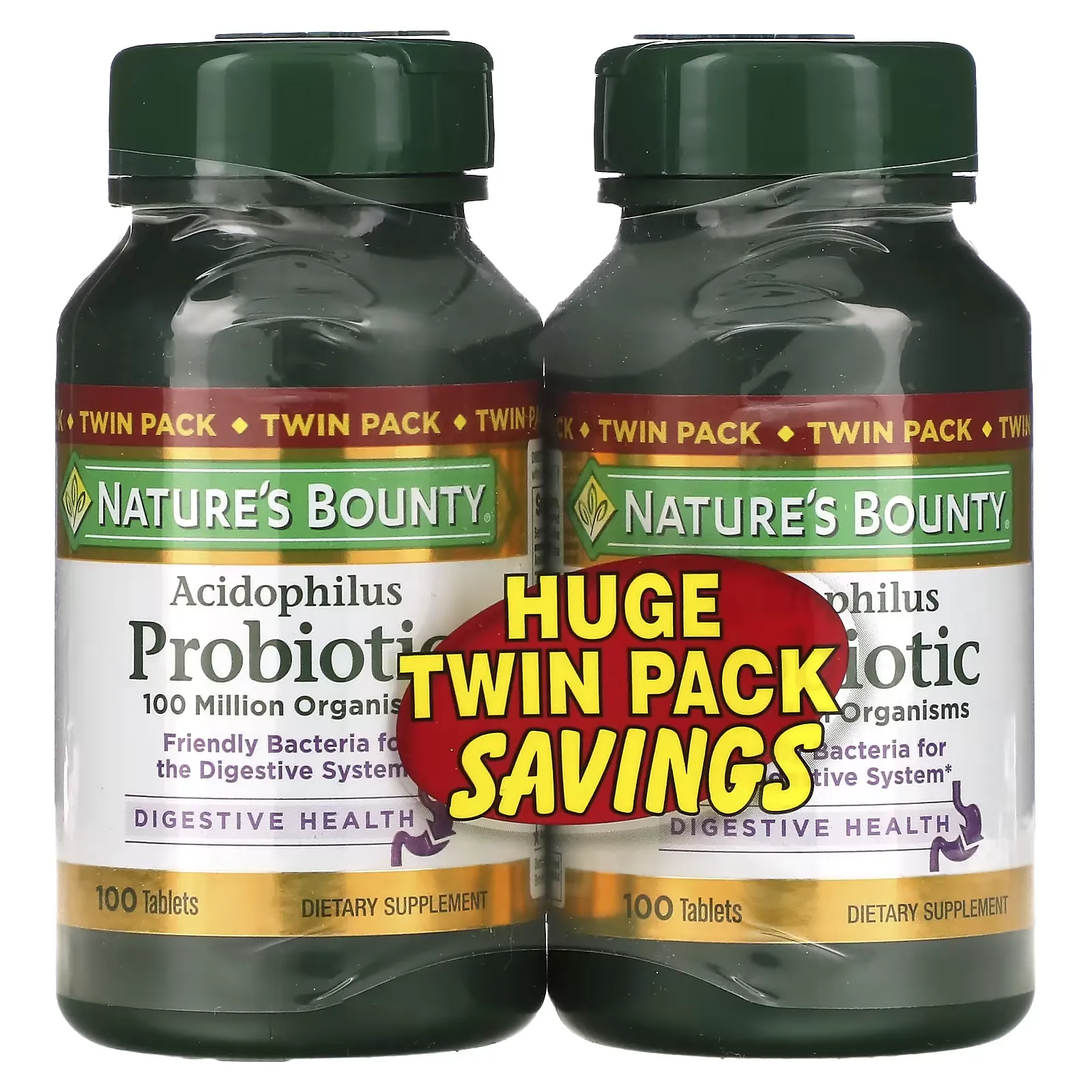 Acidophilus Probiotic, Twin Pack, 100 Tablets Each