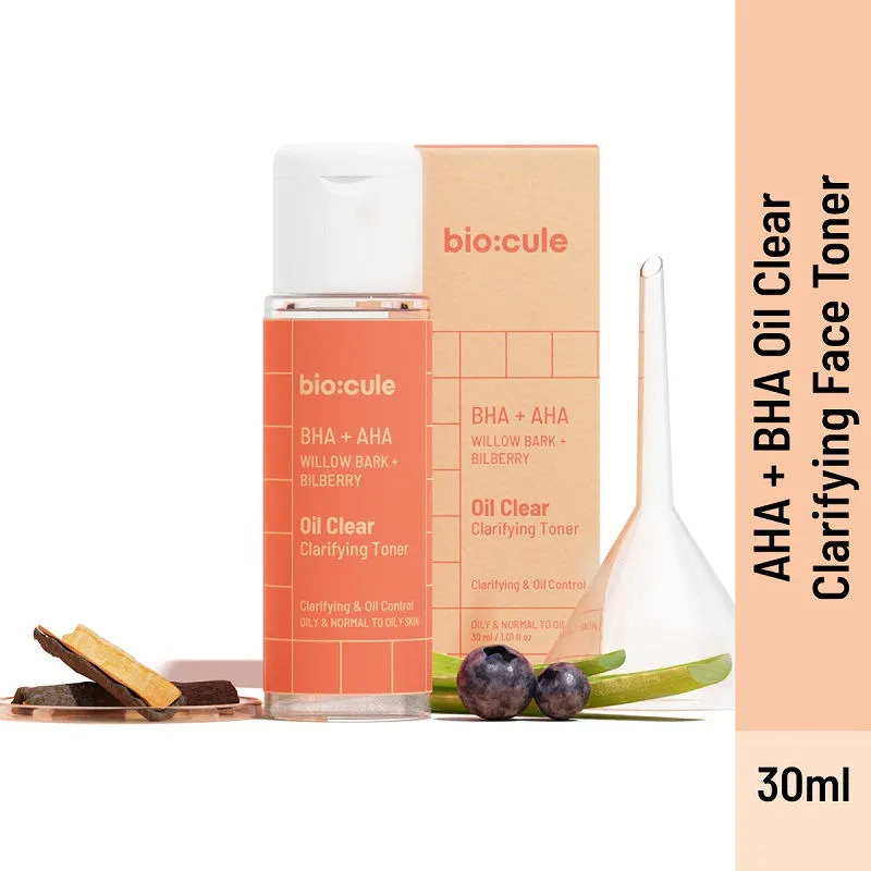 Biocule AHA BHA Oil Clear Clarifying Face Toner For Oily & Acne Prone Skin