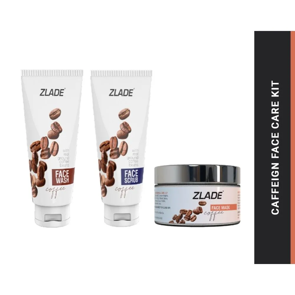 ZLADE Caffeine Face Care Kit With Real Ground Coffee Bean Extract