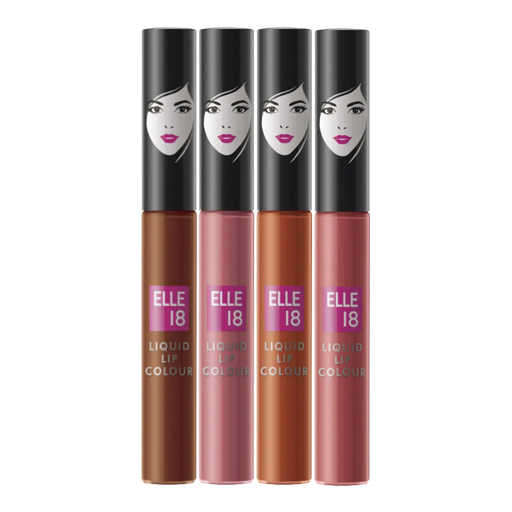 Elle 18 Nude Liquid Lips - Pack of 4