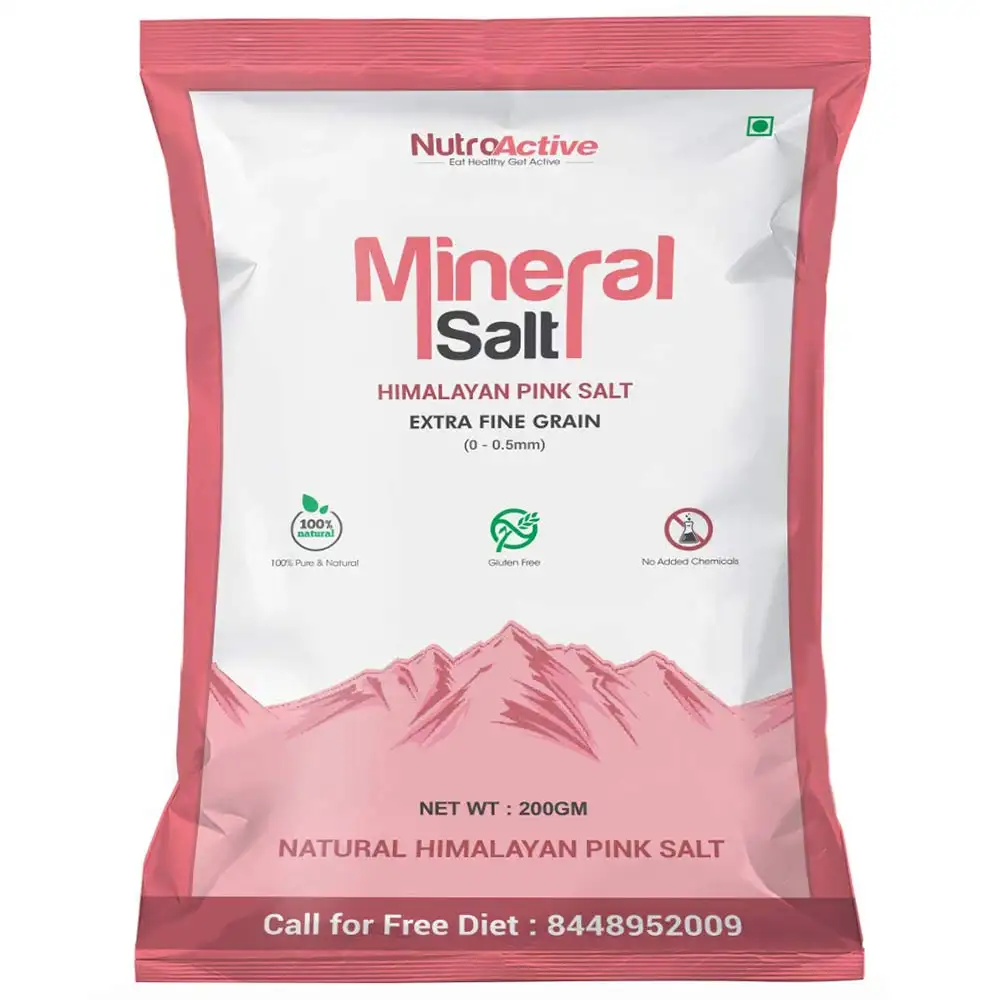 NutroActive Mineral Salt Himalayan Pink Extra Fine Grain,  200 g