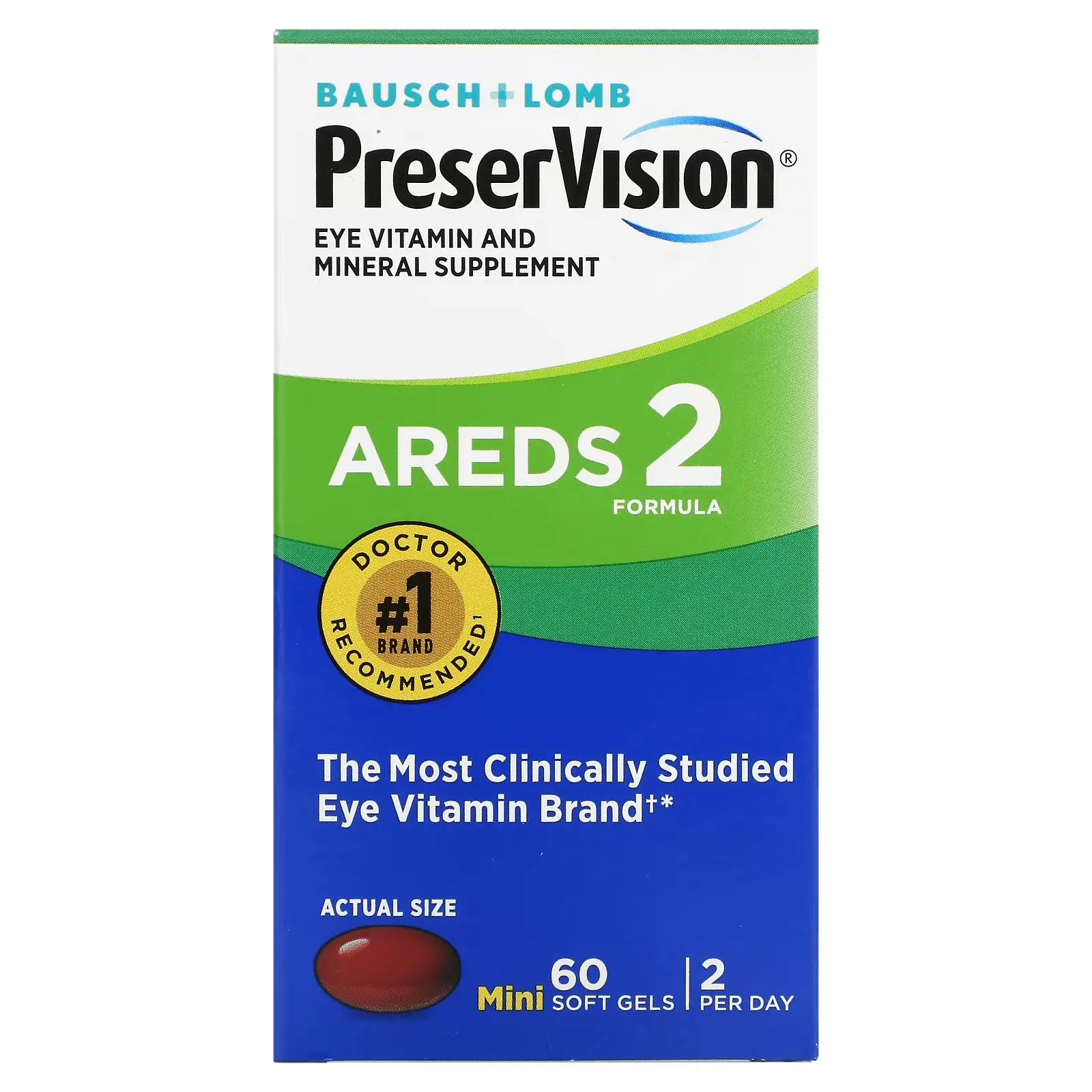 AREDS 2 Formula, 60 Mini Soft Gels