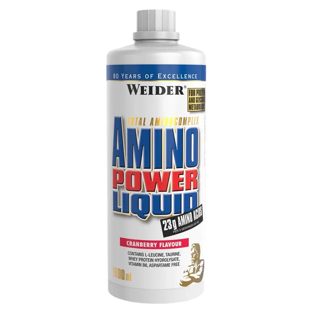 Weider Amino Power Liquid,  1 L  66 Servings  Cranberry