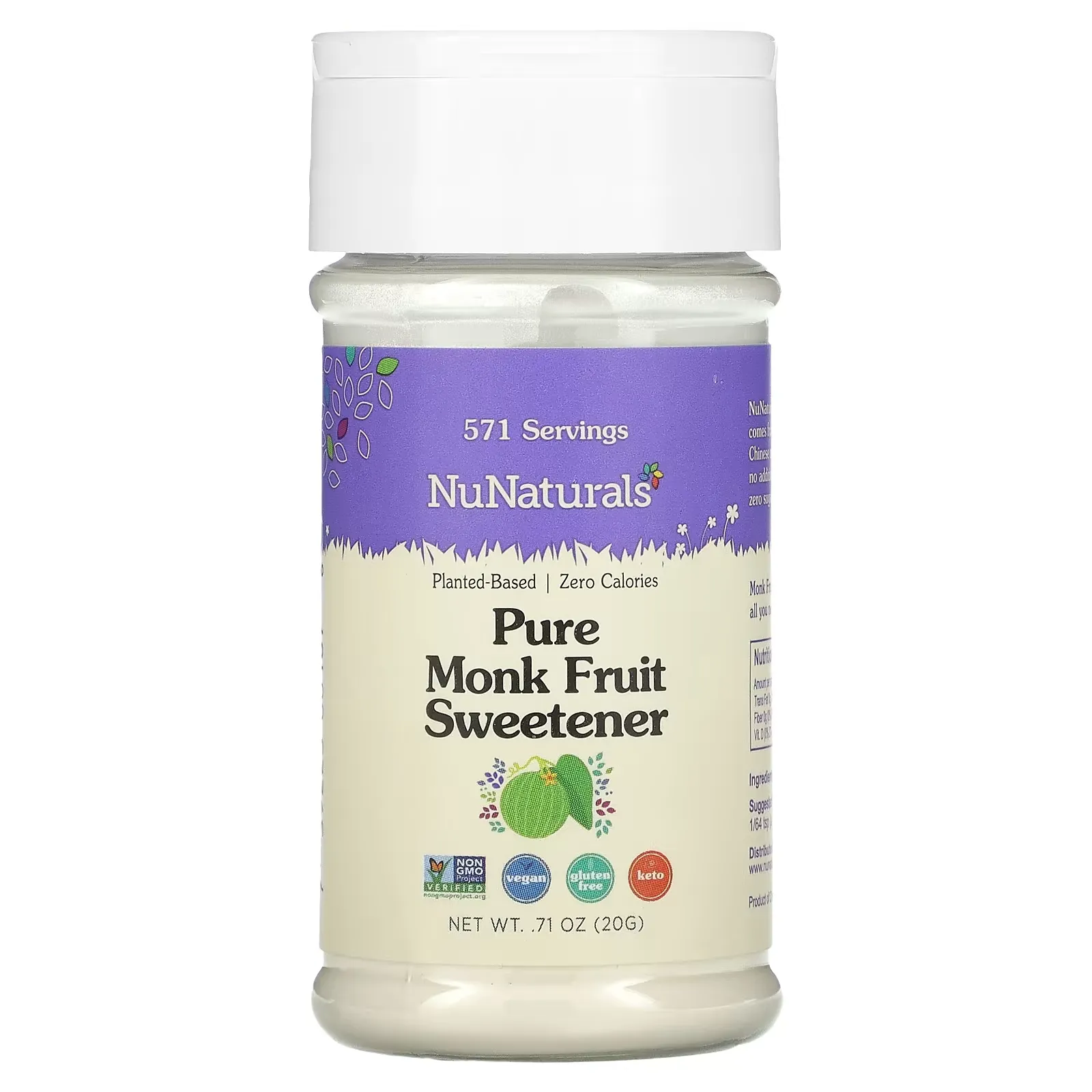 Pure Monk Fruit Sweetener, 0.71 oz (20 g)