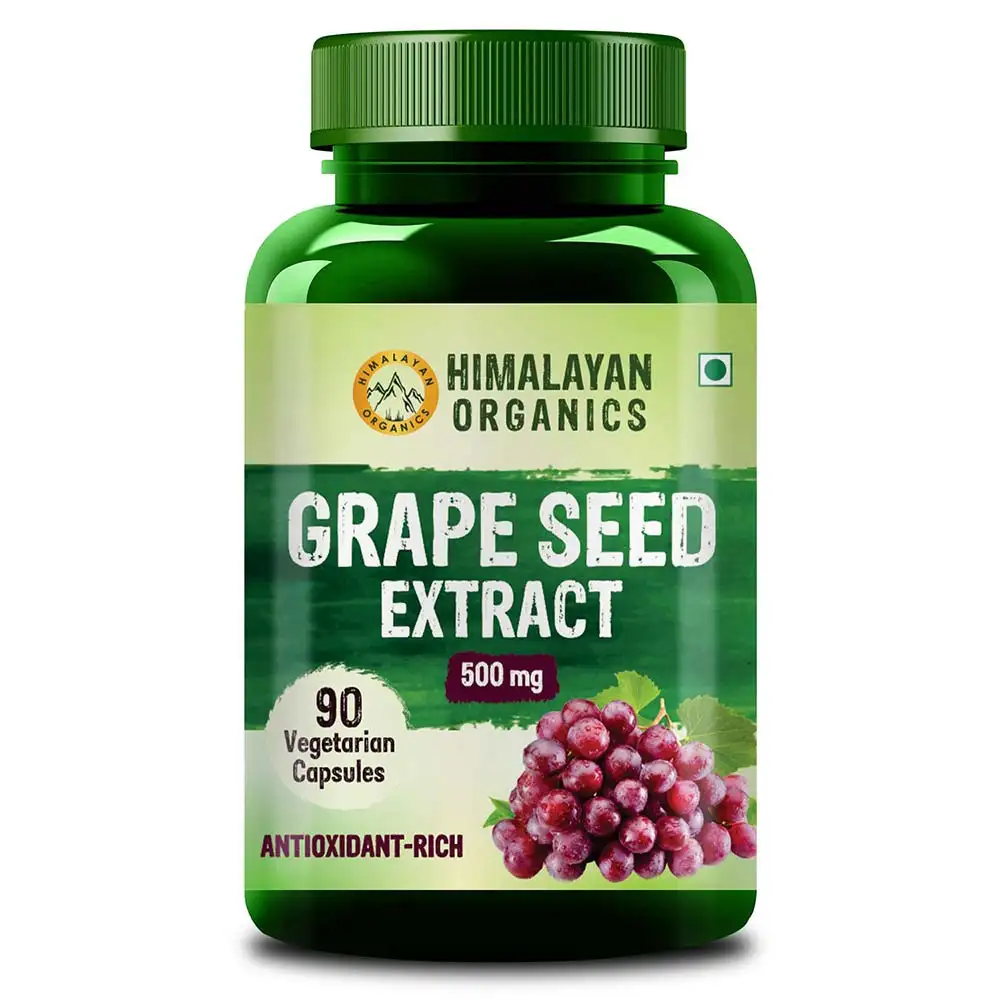 Himalayan Organics Grape Seed Extract 500 mg,  90 veggie capsule(s)