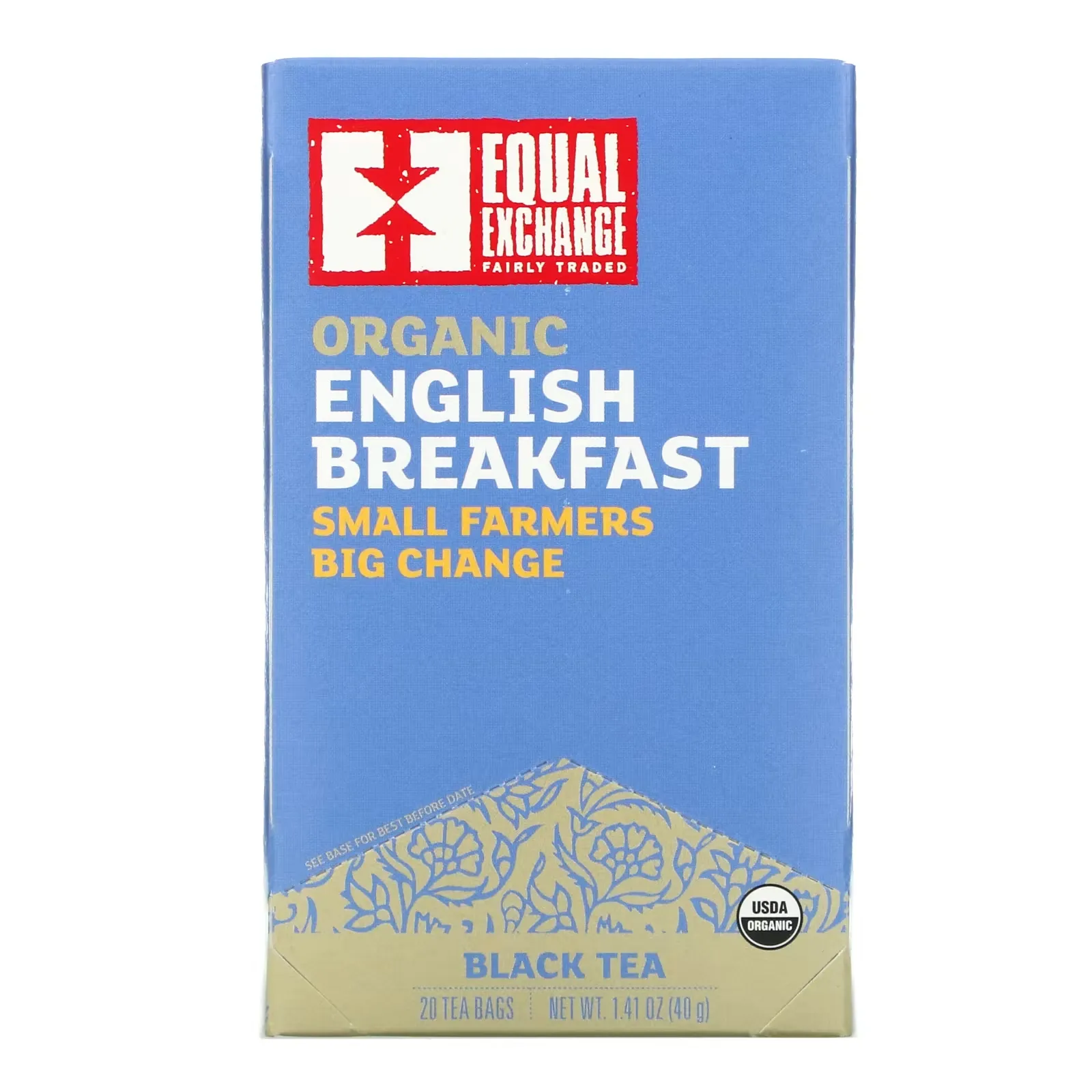 Organic English Breakfast, Black Tea, 20 Tea Bags, 1.41 oz (40 g)