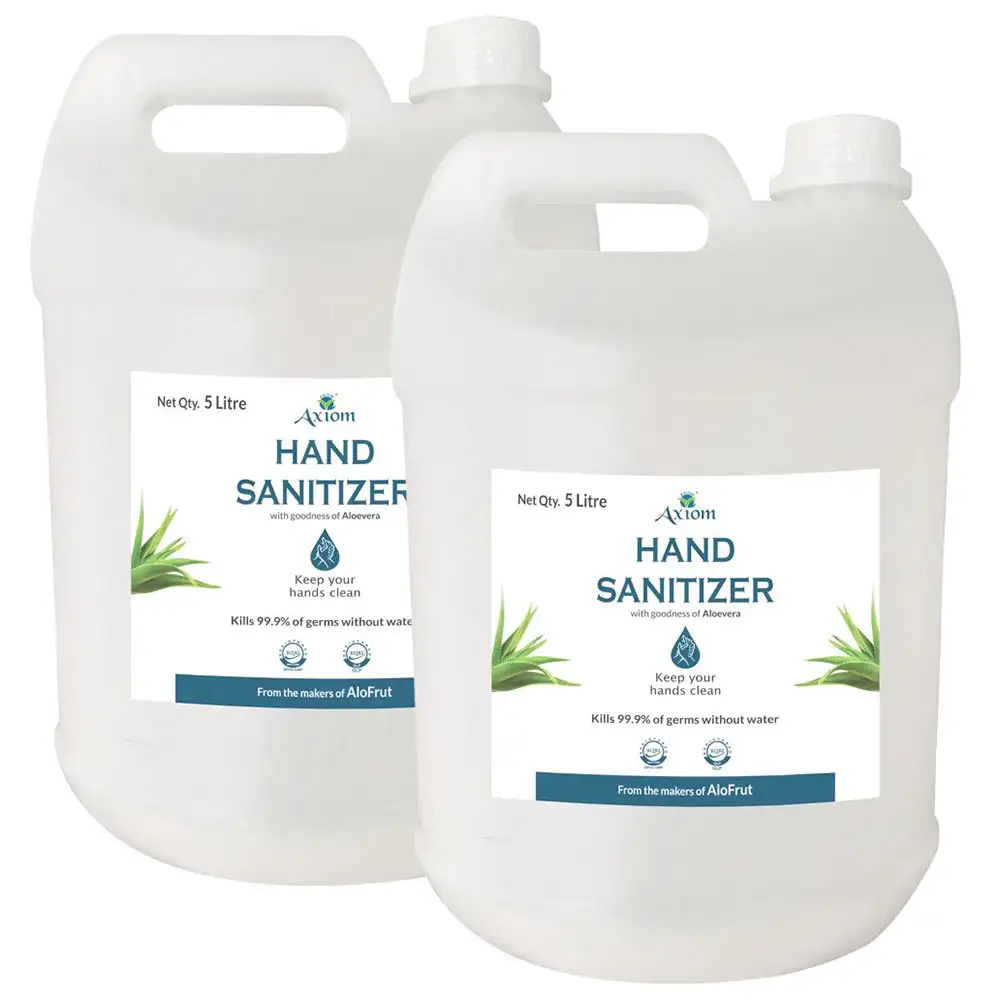 Axiom Hand Sanitizer,  Aloevera  5 L  Kills 99.99% of Germs without Water