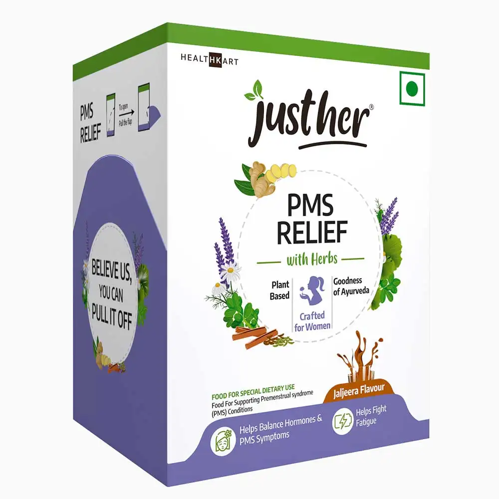 JustHer Natural PMS Relief with Herbs,  21 sachets/pack  Unflavoured