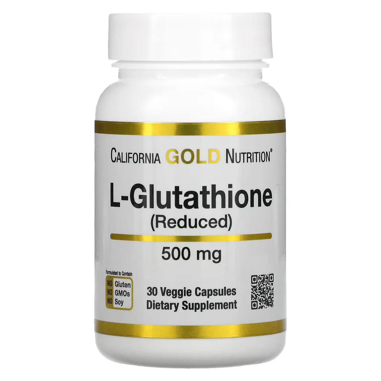 L-Glutathione (Reduced), 500 mg, 30 Veggie Capsules