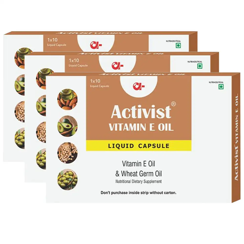 Activist Vitamin E Oil (Pack of 3),  10 capsules