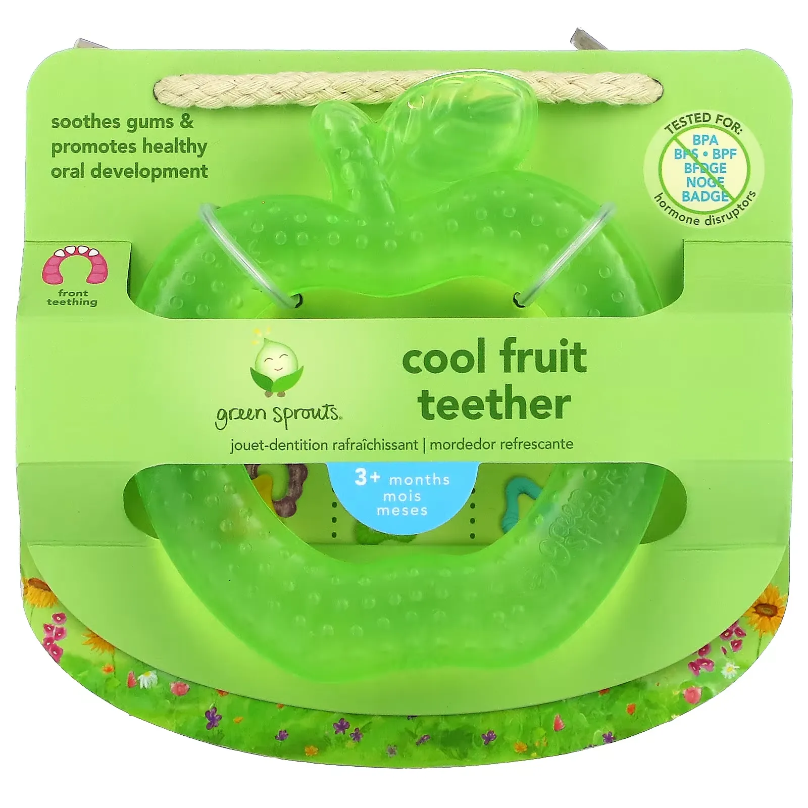 Cool Fruit Teether, 3+ Months, Green Apple, 1 Teether