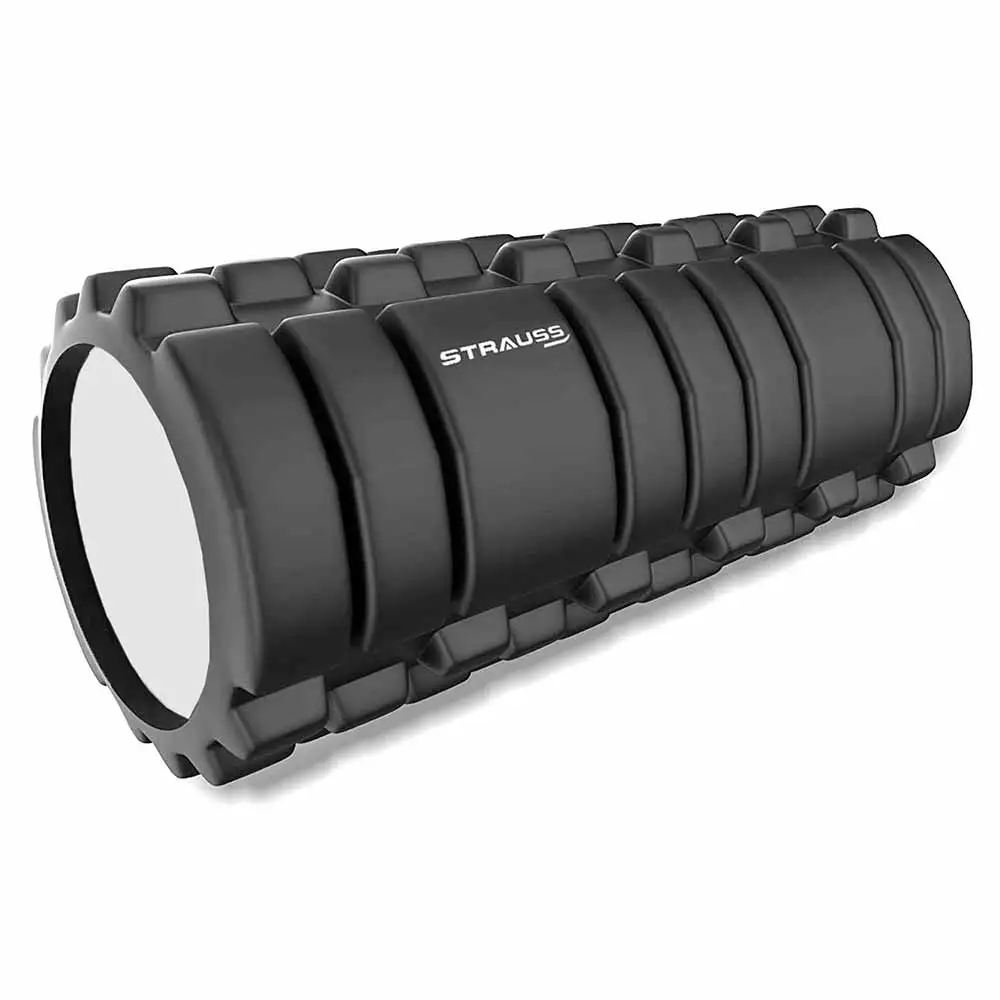 Strauss Deep Tissue Yoga Massage Foam Roller,  Black  45cm