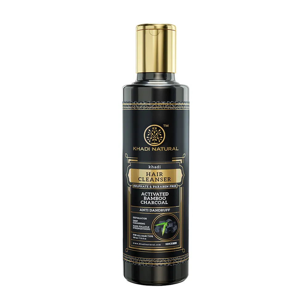 Khadi Natural Activated Bamboo Charcoal Hair Cleanser