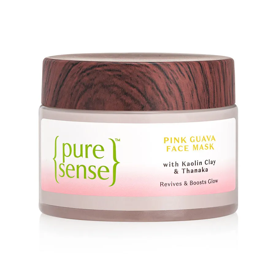 PureSense Pink Guava Face Mask with Kaolin Clay & Thanaka for Glowing Skin