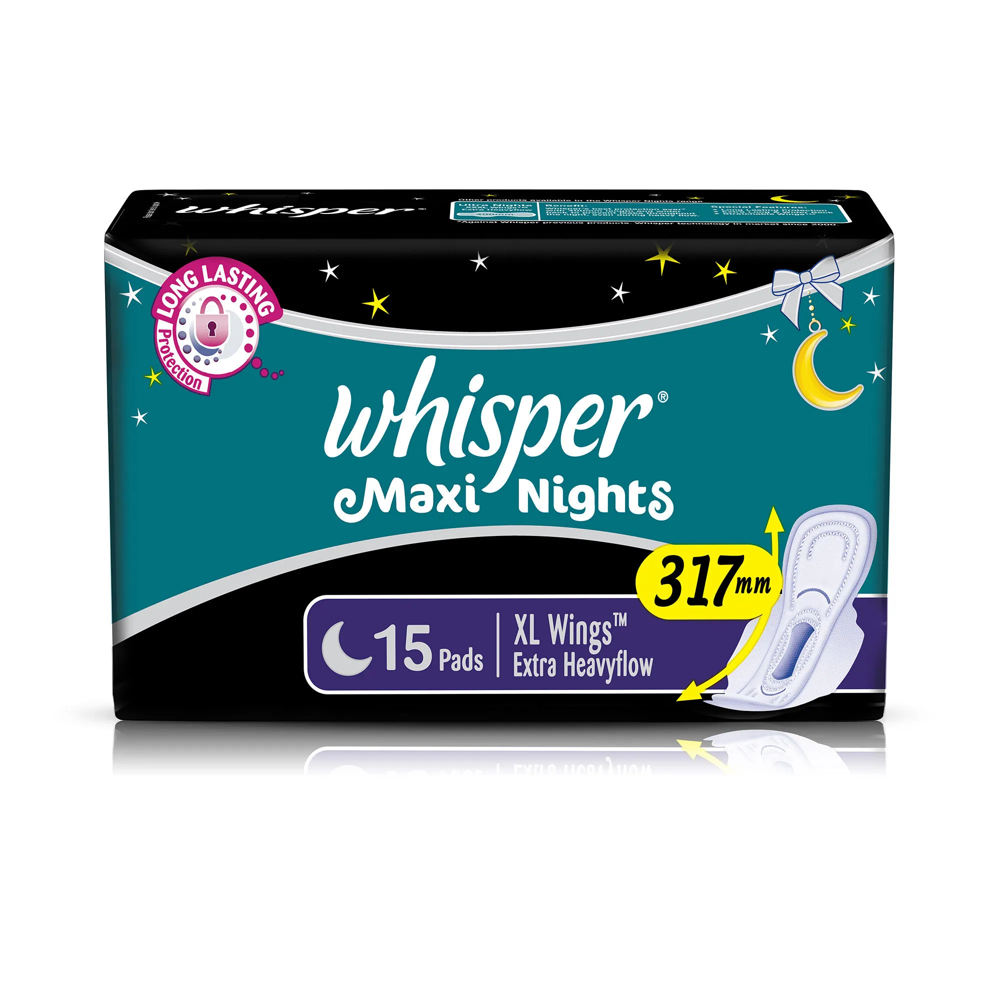 Whisper Maxi Nights Xl 15s Sanitary Pads for Women