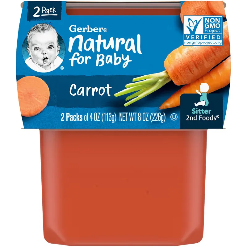 Natural for Baby, 2nd Foods, Carrot, 2 Pack, 4 oz (113 g) Each