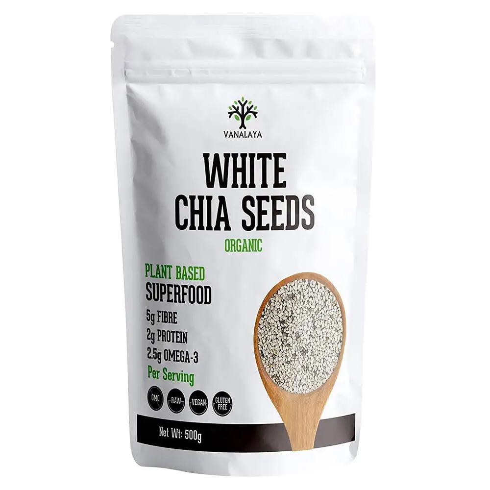 Vanalaya White Chia Seeds,  500 g  Unflavoured