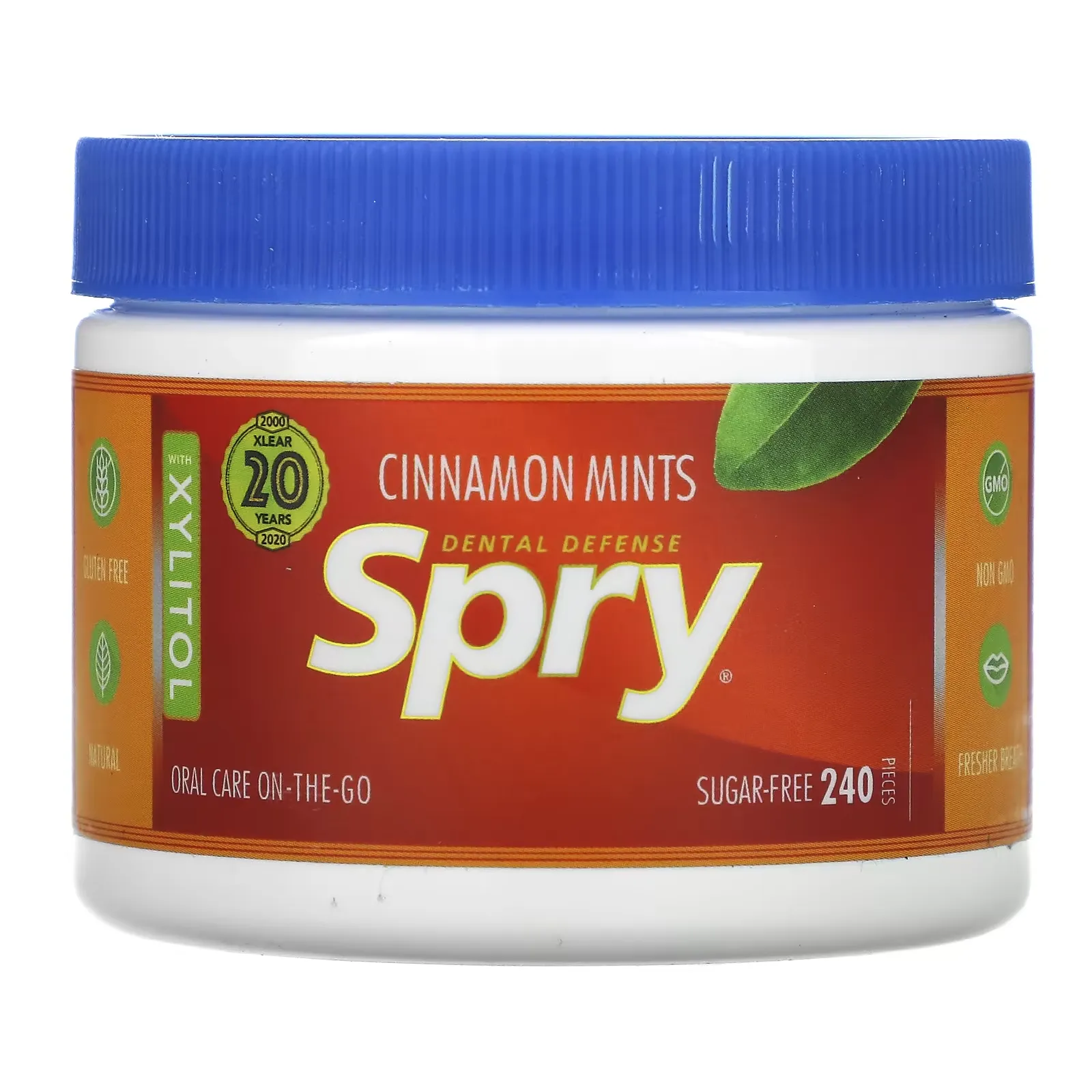 Spry, Cinnamon Mints, Sugar Free, 240 Count