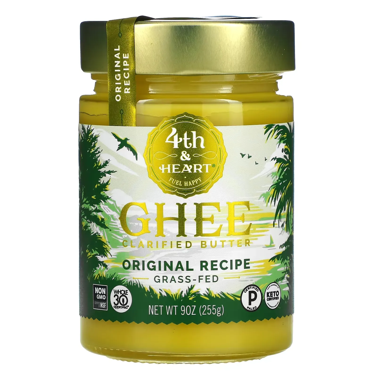 Ghee Clarified Butter, Grass-Fed, Original Recipe, 9 oz (255 g)