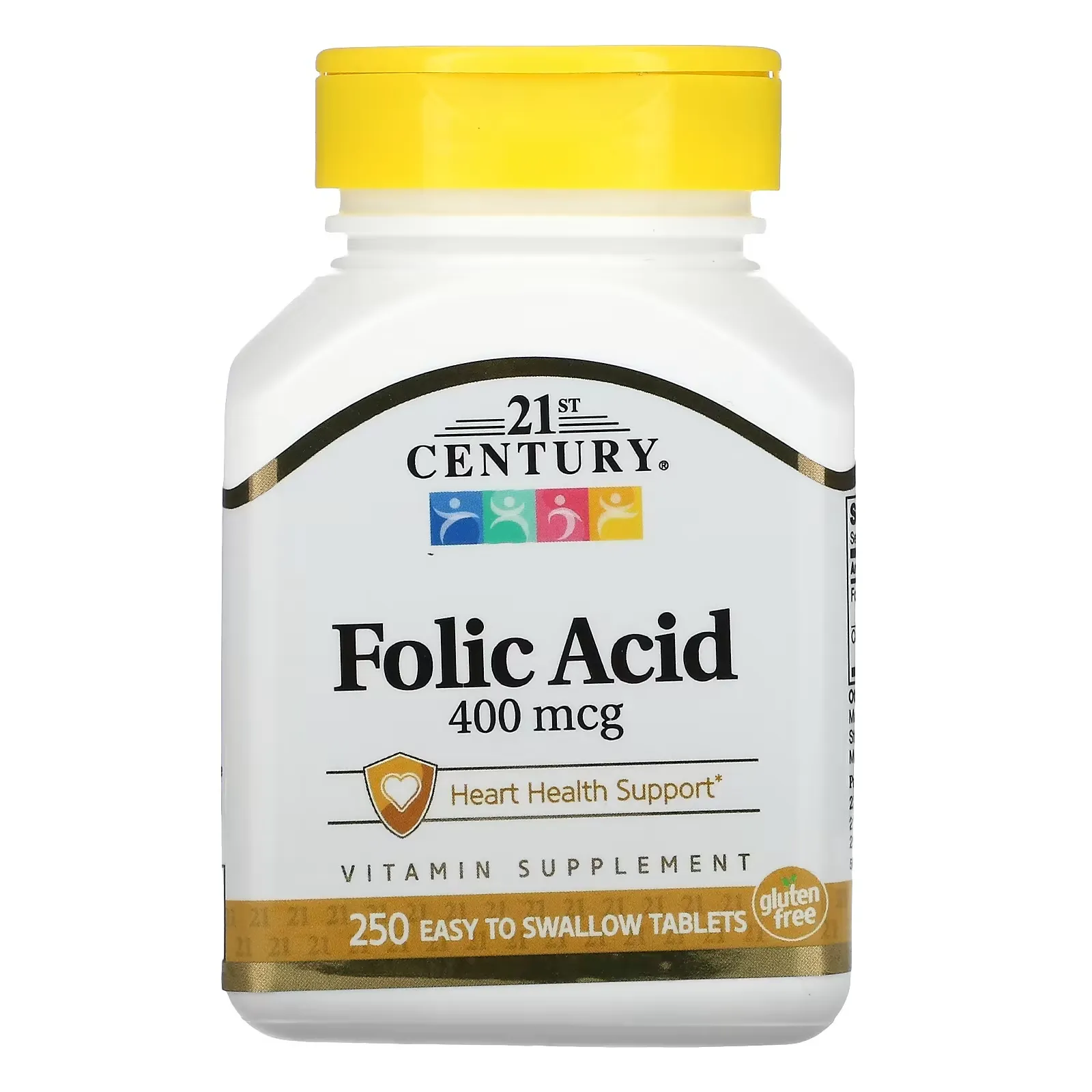 Folic Acid, 400 mcg, 250 Easy to Swallow Tablets